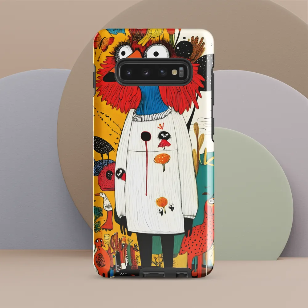 Whimsical Bird's Embrace | Phone Case |  S10 Plus | Tough Case | Glossy