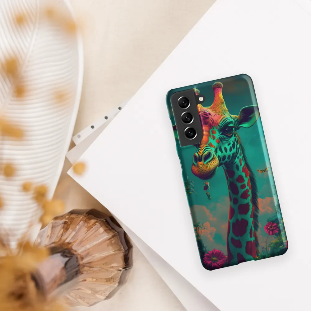 Whimsical Giraffe Among Blossoms