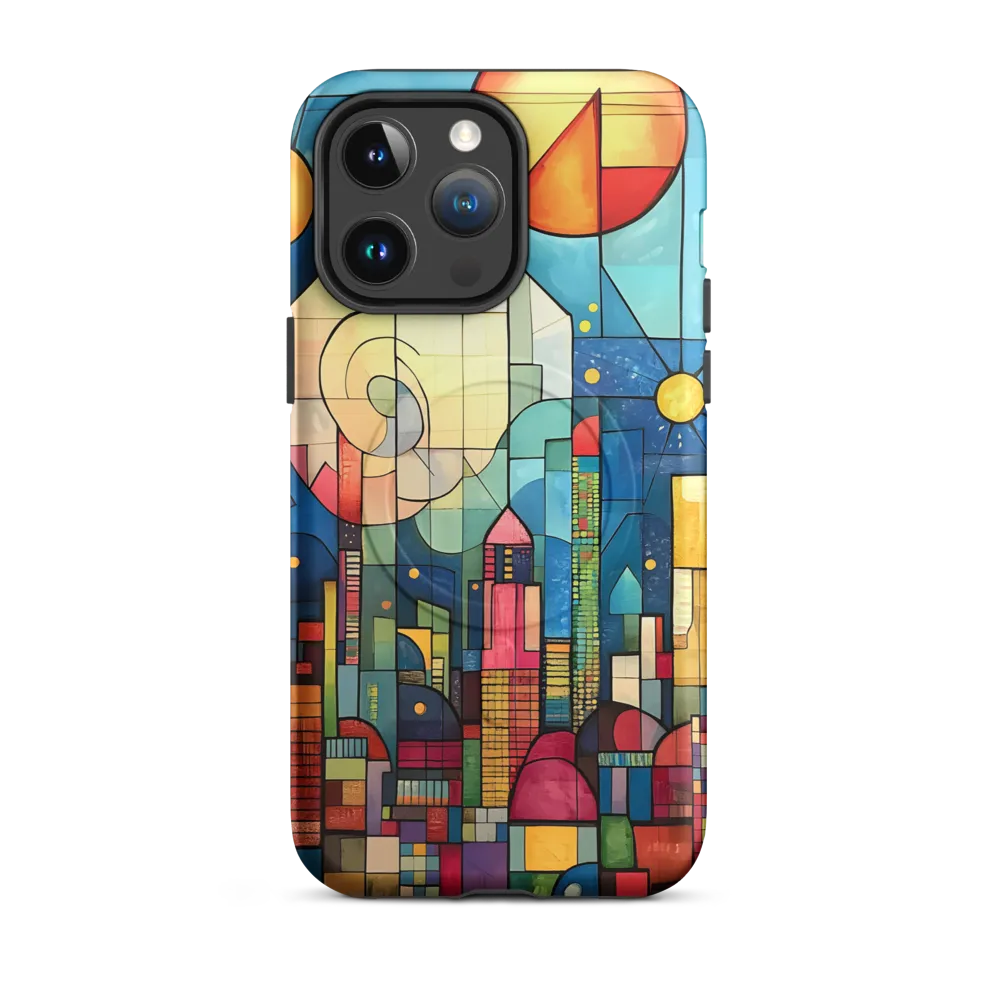 Geometric Harmony: A Vibrant Cityscape
