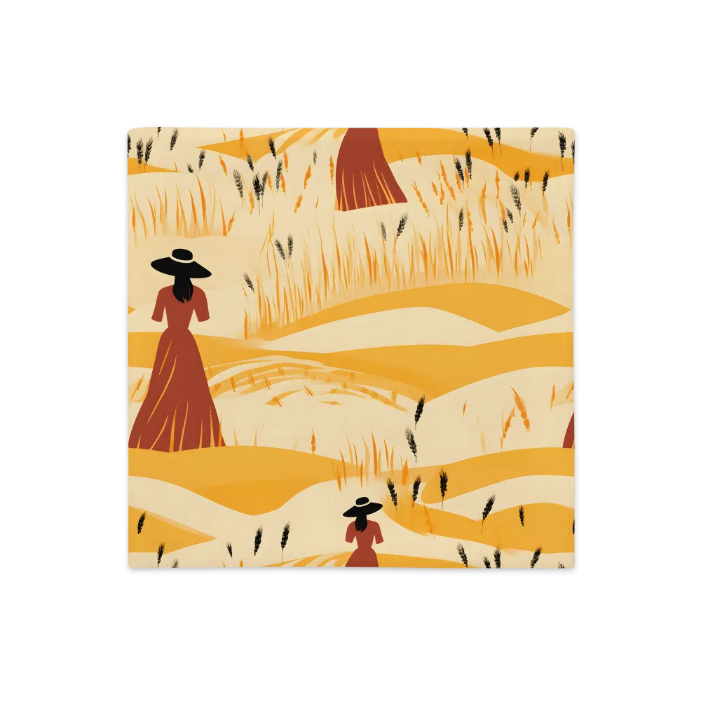 Embracing the Fields: A Floral Journey | Pillow Case | 18″×18″