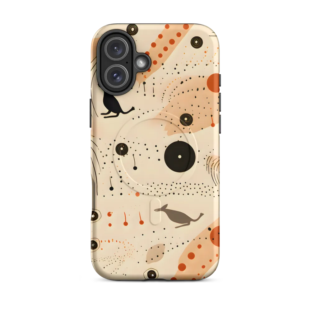 Playful Patterns in Earth Tones | Phone Case |  16 Plus | MagSafe® Tough Case | Matte