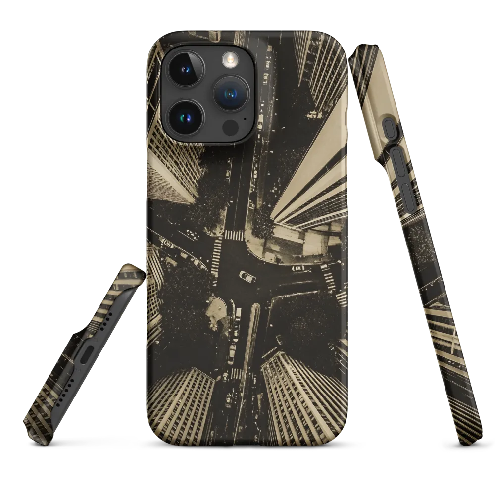 Urban Symphony: Aerial Perspective of City Life | Phone Case |  16 Pro Max | Snap Case | Matte