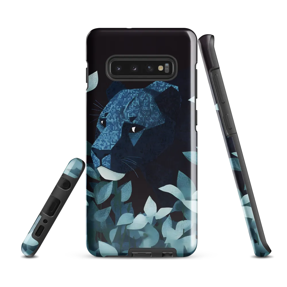 Lurking Blue: The Panther's Gaze | Phone Case |  S10 Plus | Tough Case | Glossy