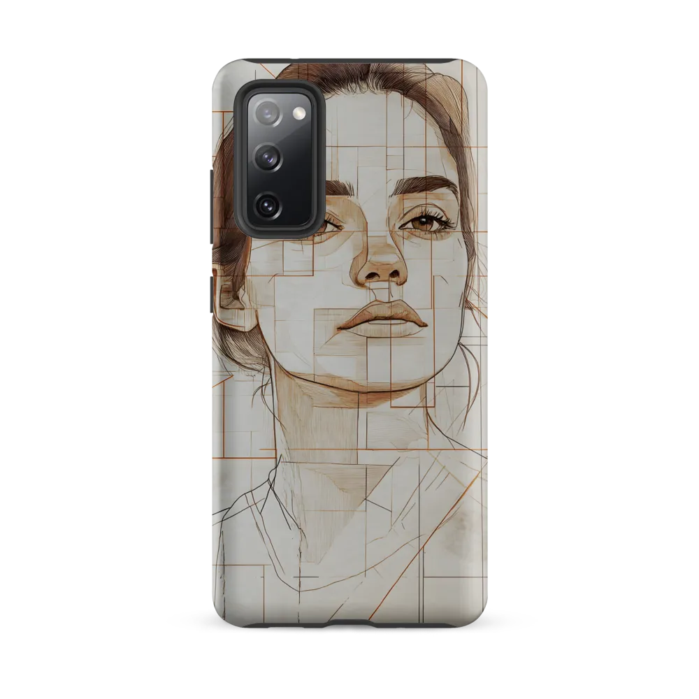 Geometric Serenity: A Minimalist Portrait