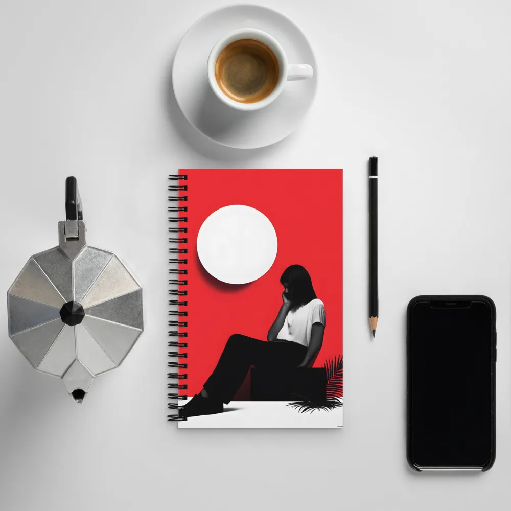 Contemplation in Red | Spiral Notebook