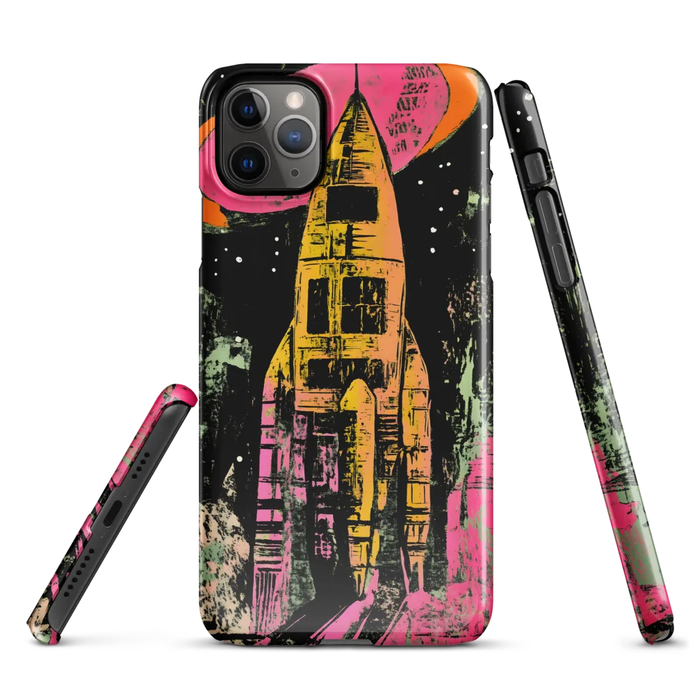 Cosmic Voyage: A Surreal Rocket Adventure | Phone Case |  11 Pro Max | Snap Case | Glossy