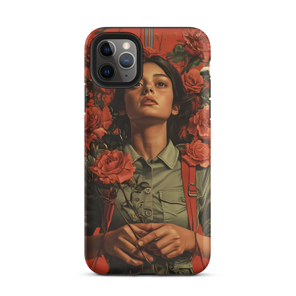 Harmony and Strength: A Portrait Among Roses
