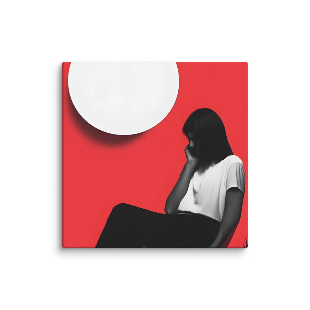 Contemplation in Red | Canvas | 10″×10″