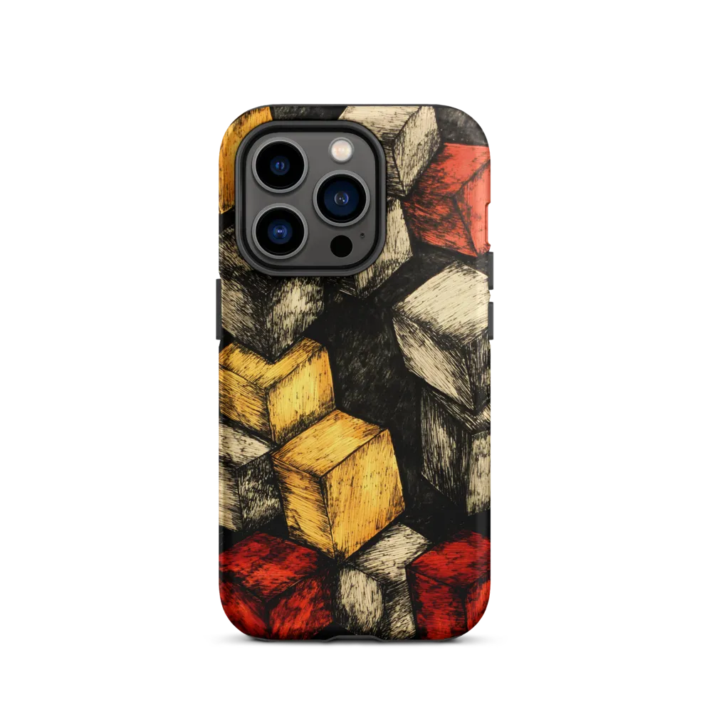 Dynamic Cubes: An Exploration in Color and Form | Phone Case |  14 Pro | Tough Case | Matte