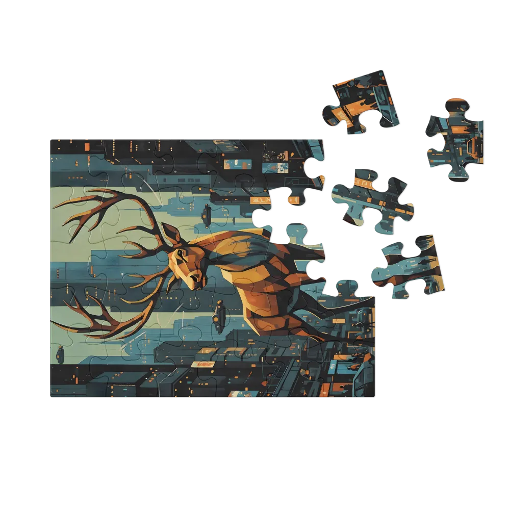 Metropolitan Stag 
 Jigsaw Puzzle in Tin Box