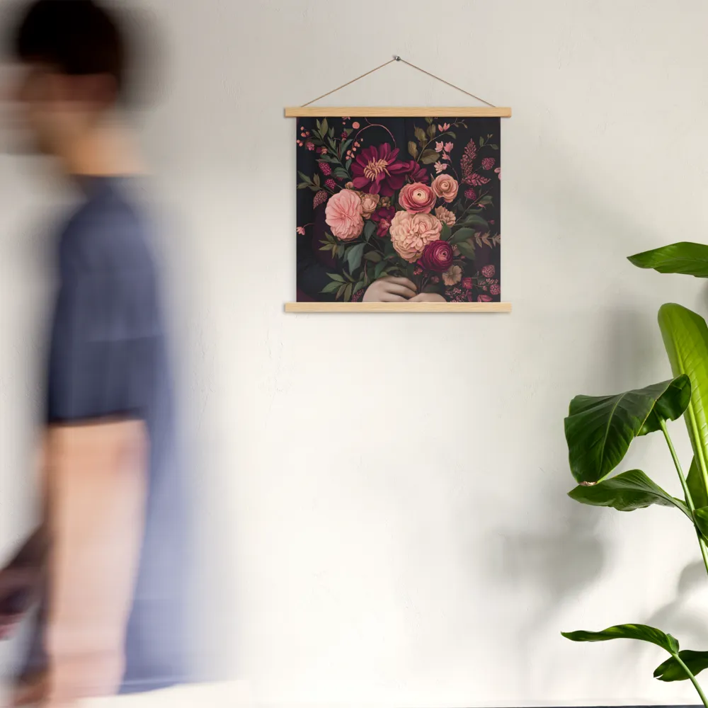 Botanical Elegance | Poster With Oak Wood Hanger | 18″×18″