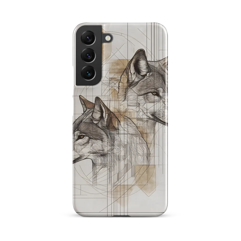 Geometric Harmony: The Essence of Wolves | Phone Case |  S22 Plus | Snap Case | Glossy