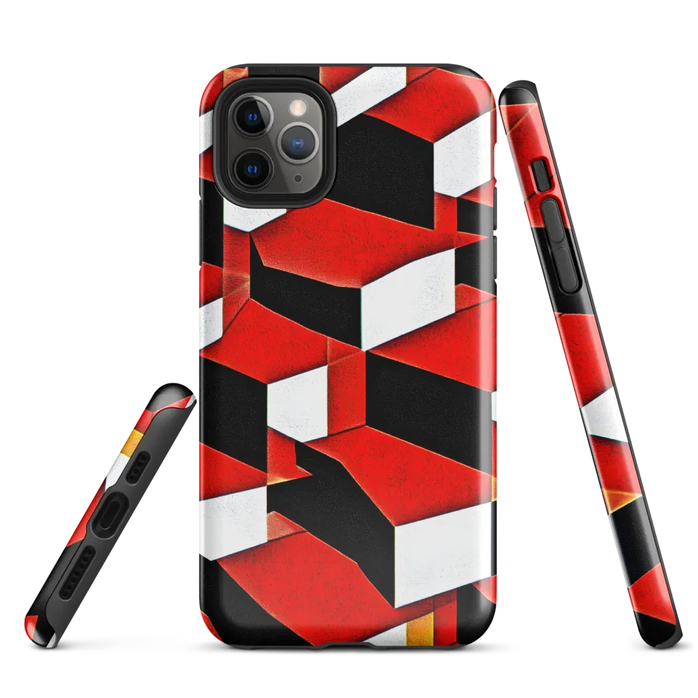 Dynamic Geometric Interplay | Phone Case |  11 Pro Max | Tough Case | Glossy