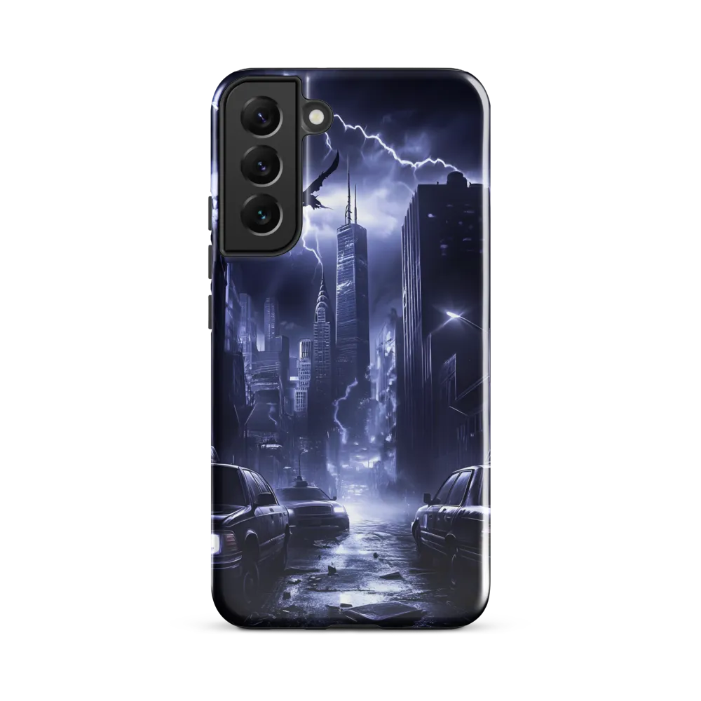 Stormy Cityscape: Shadows of the Night | Phone Case |  S22 Plus | Tough Case | Glossy