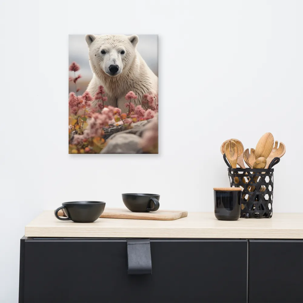 Curiosity Among Blooms: The Polar Bear