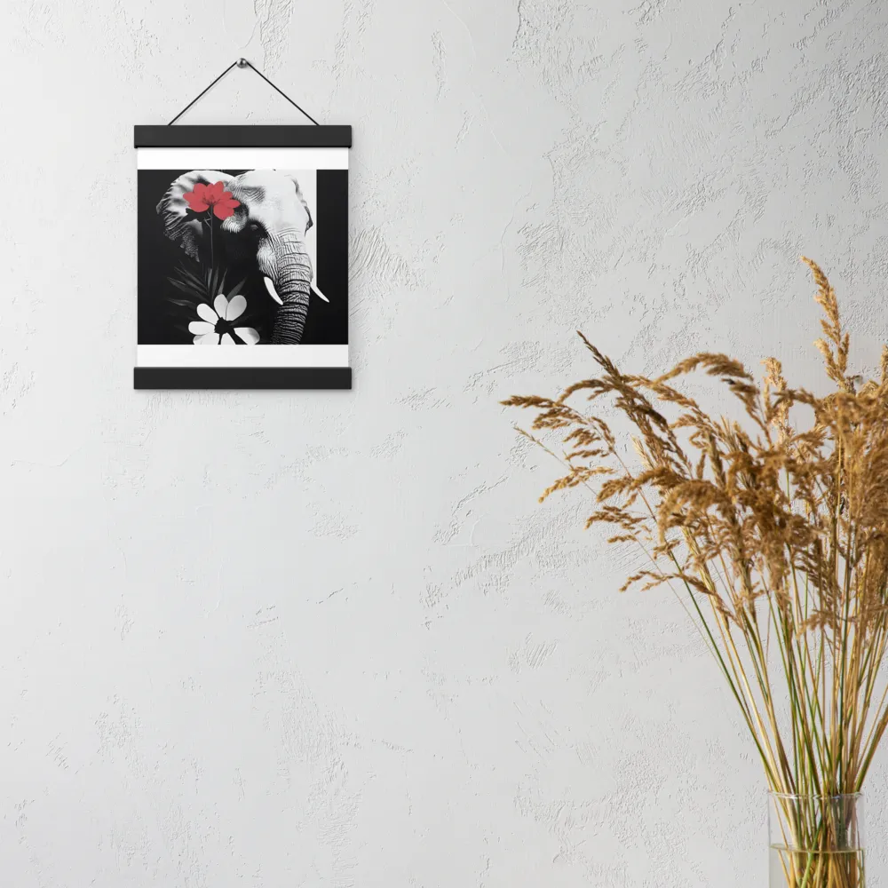 Elephant Harmony | Poster With Black Wood Hanger | 8″×10″