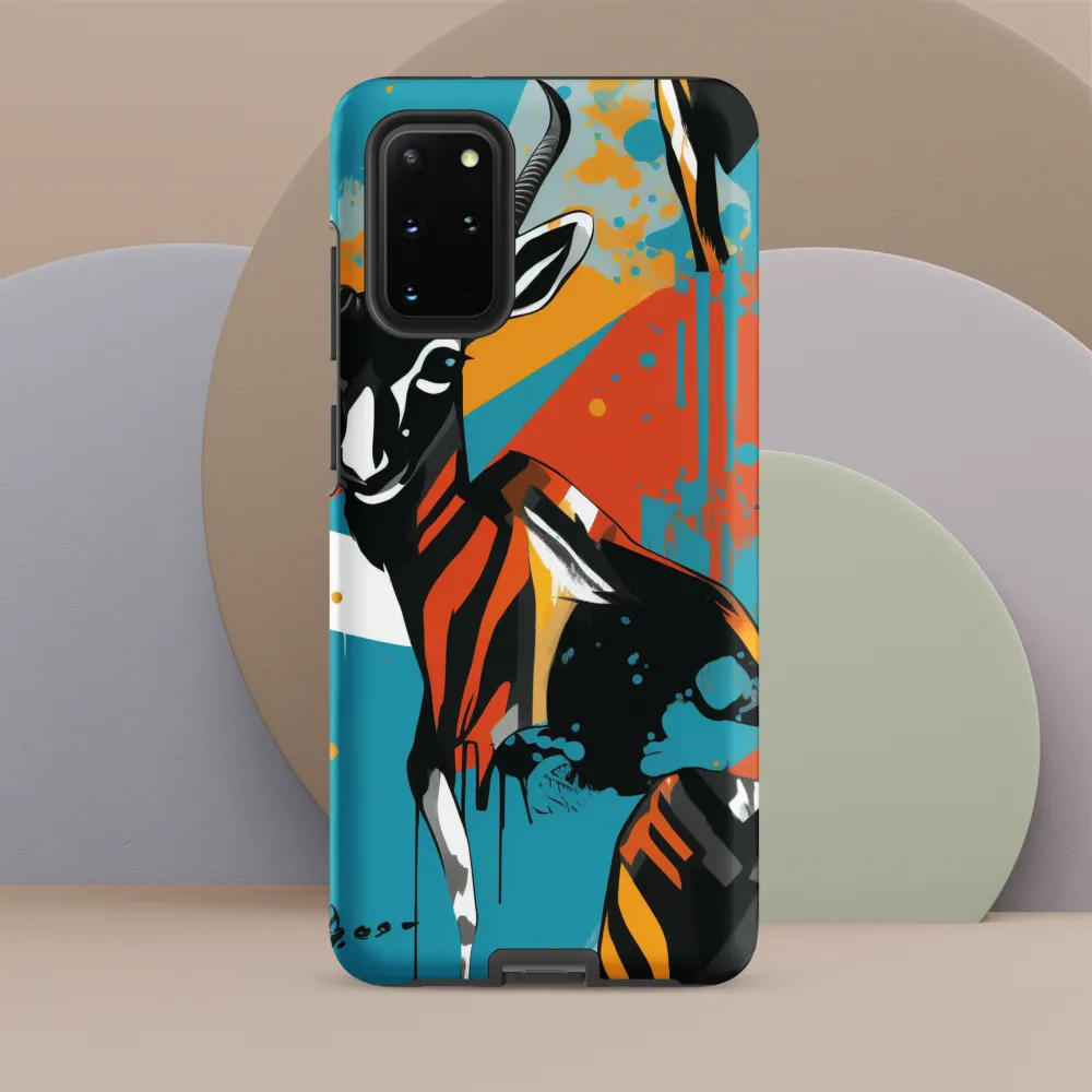 Dynamic Antelope in Vivid Abstract