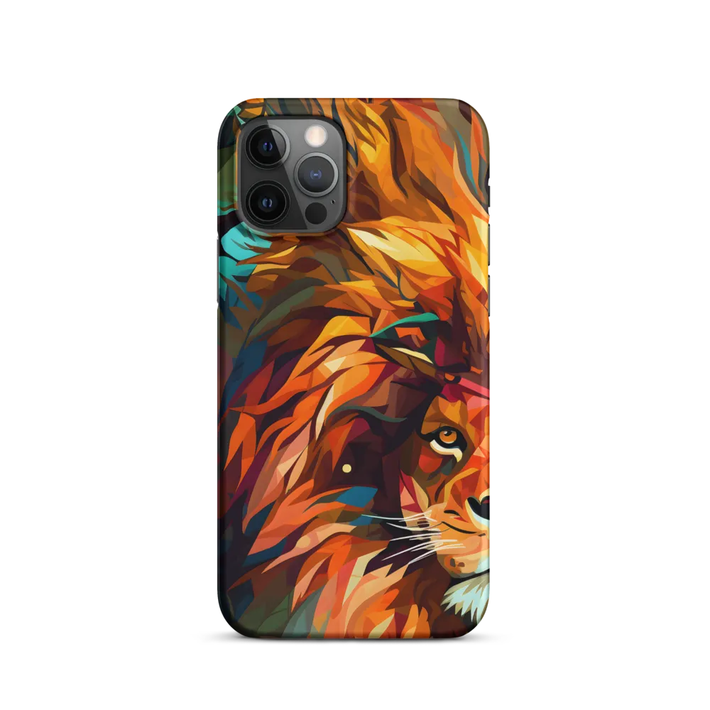 Majestic Gaze: The Polygonal Lion