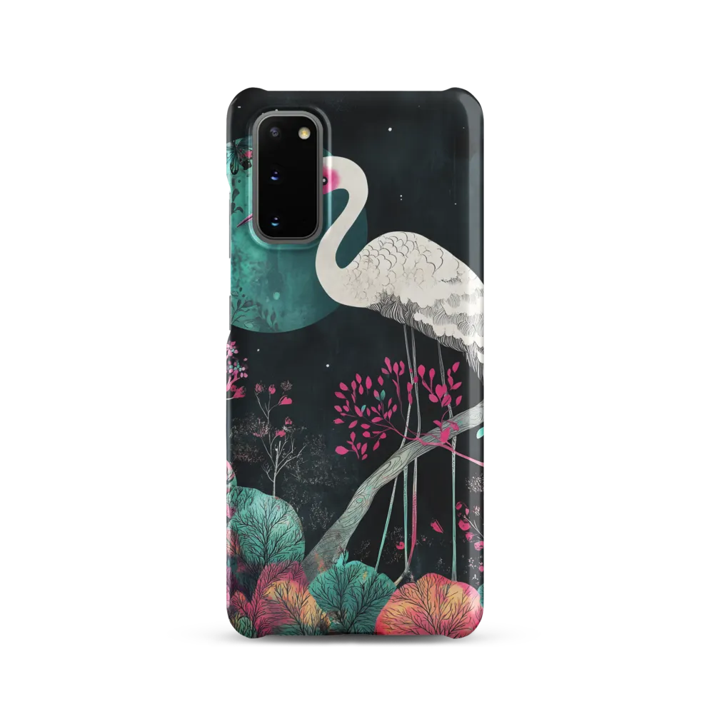 Ethereal Presence: Heron in a Floral Dreamscape