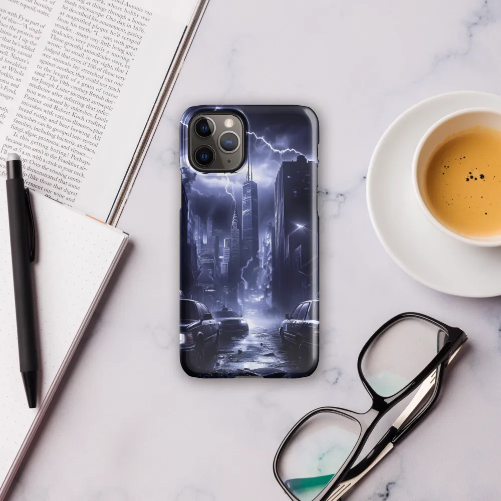 Stormy Cityscape: Shadows of the Night | Phone Case |  11 Pro | Snap Case | Glossy