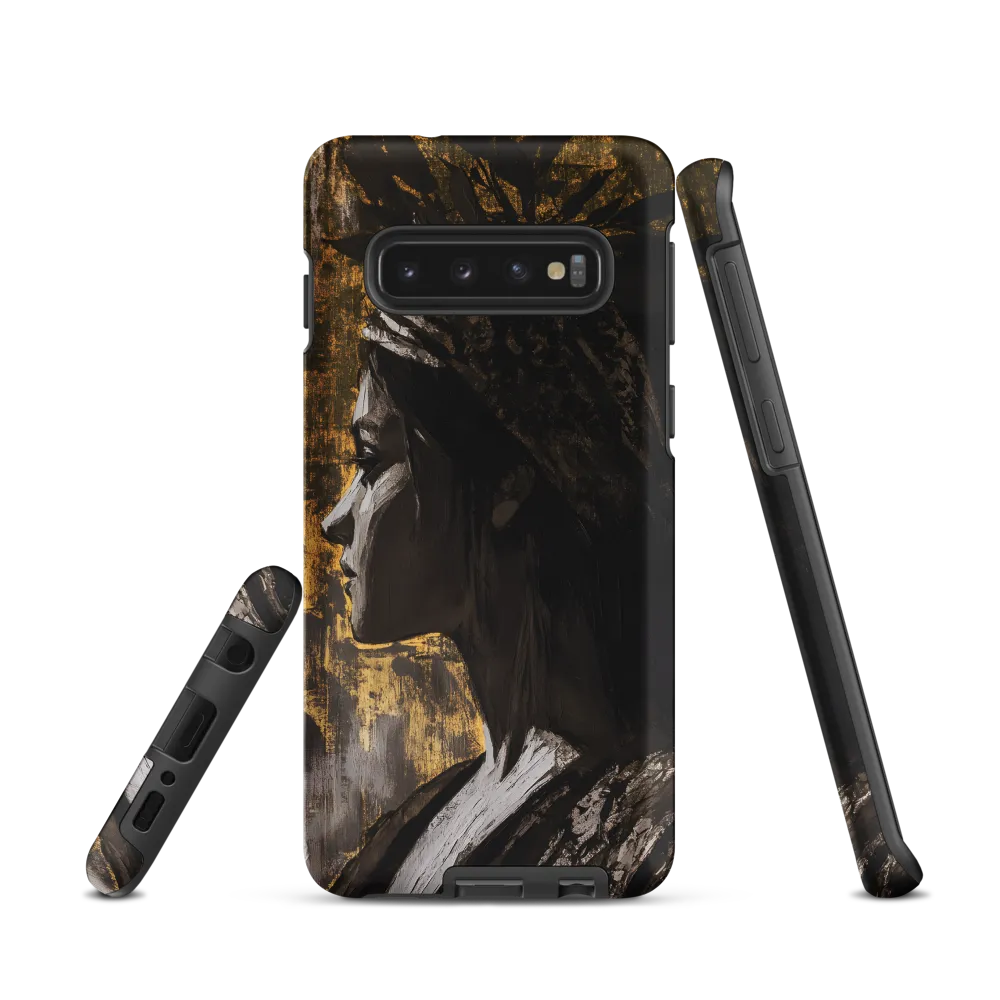Golden Elegance: A Modern Profile Portrait