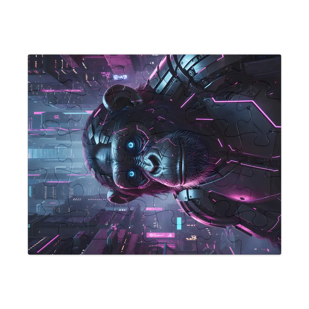 Cyborg Chimpanzee 
 Jigsaw Puzzle in Tin Box