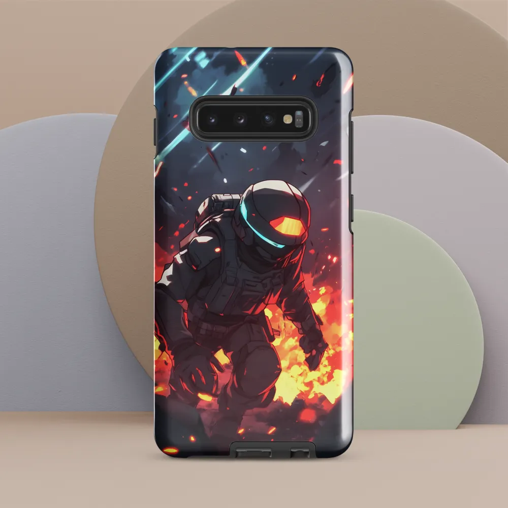 Astronaut Amidst Chaos | Phone Case |  S10 Plus | Tough Case | Glossy