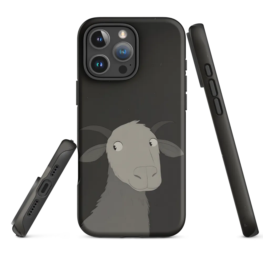 Whimsical Goat in Darkness