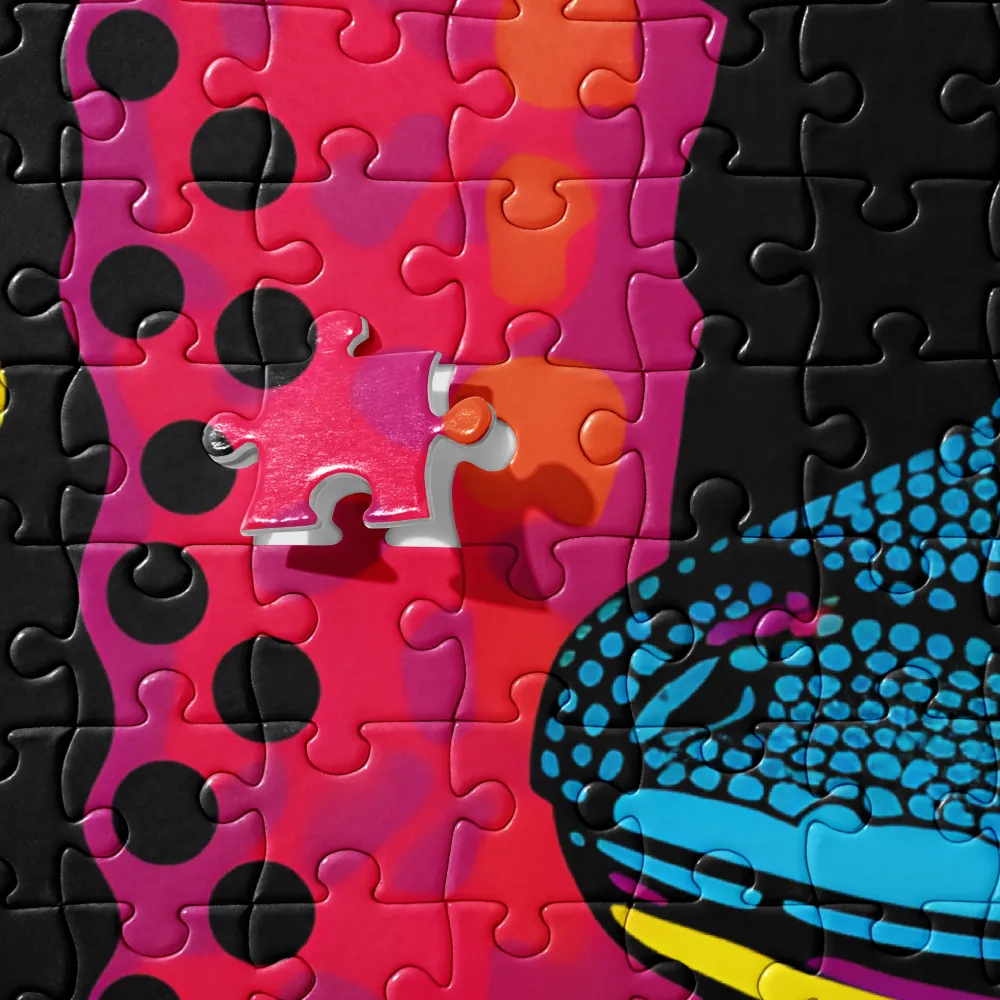 Colorful Encounters: The Playful Geckos | Jigsaw Puzzle | 520 pieces