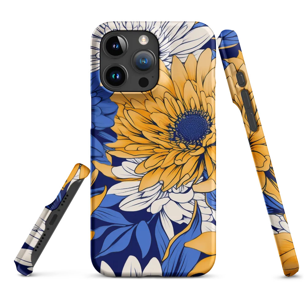 Floral Harmony in Blue and Yellow