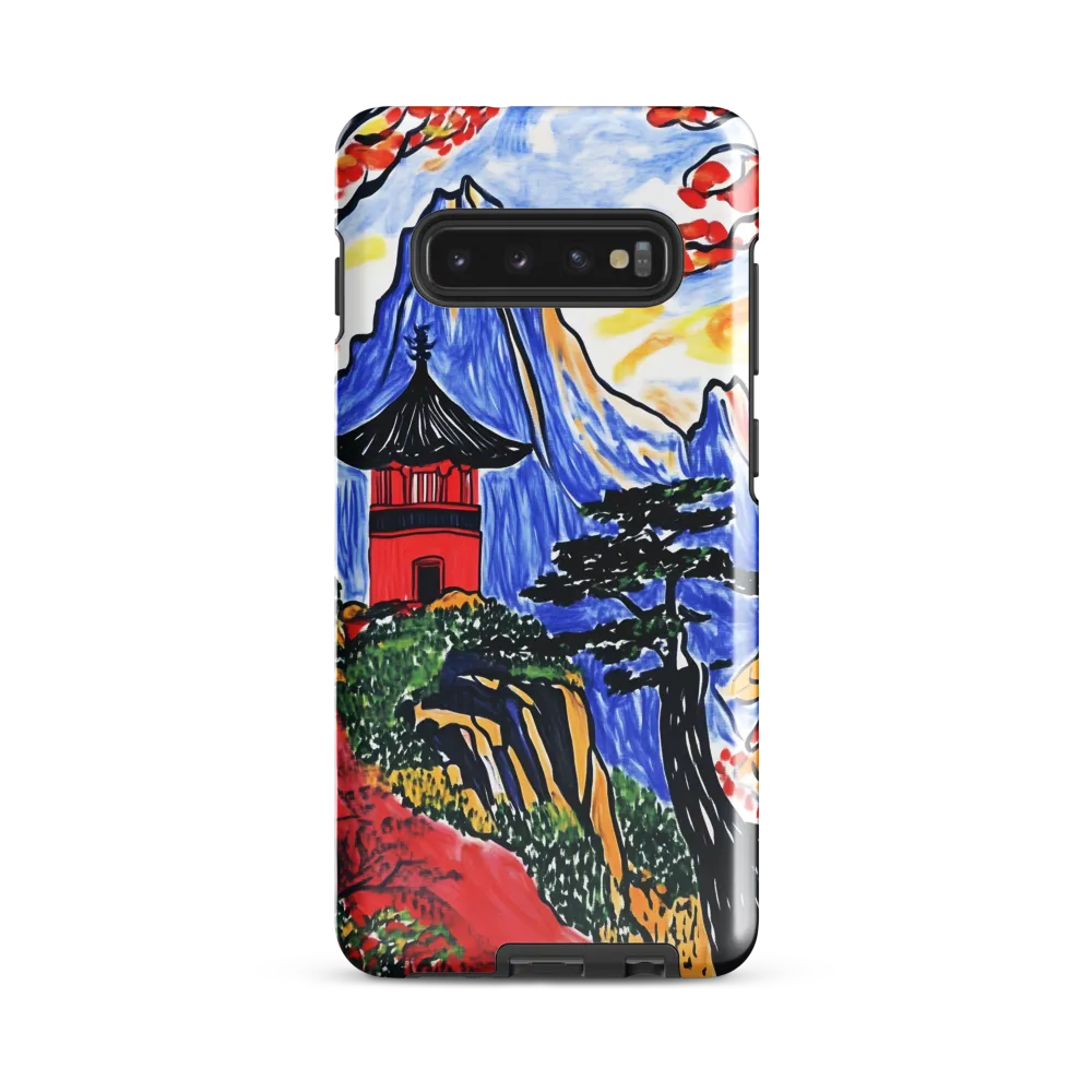 Tranquil Pagoda Among Autumn Peaks | Phone Case |  S10 Plus | Tough Case | Glossy