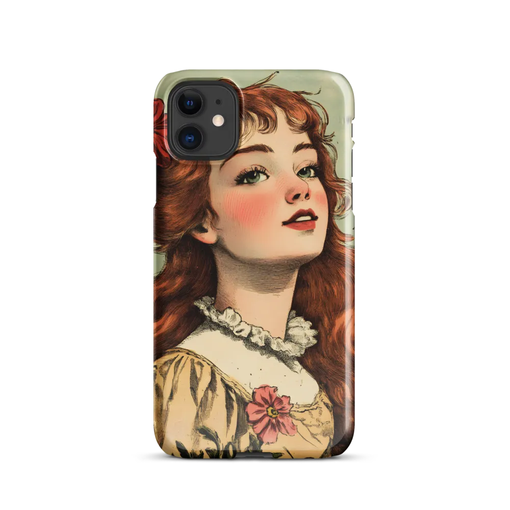 Whimsical Portrait of a Flower-Adorned Girl