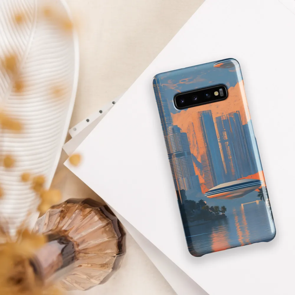 Futuristic Horizons: A Sci-Fi Cityscape | Phone Case |  S10 Plus | Snap Case | Glossy