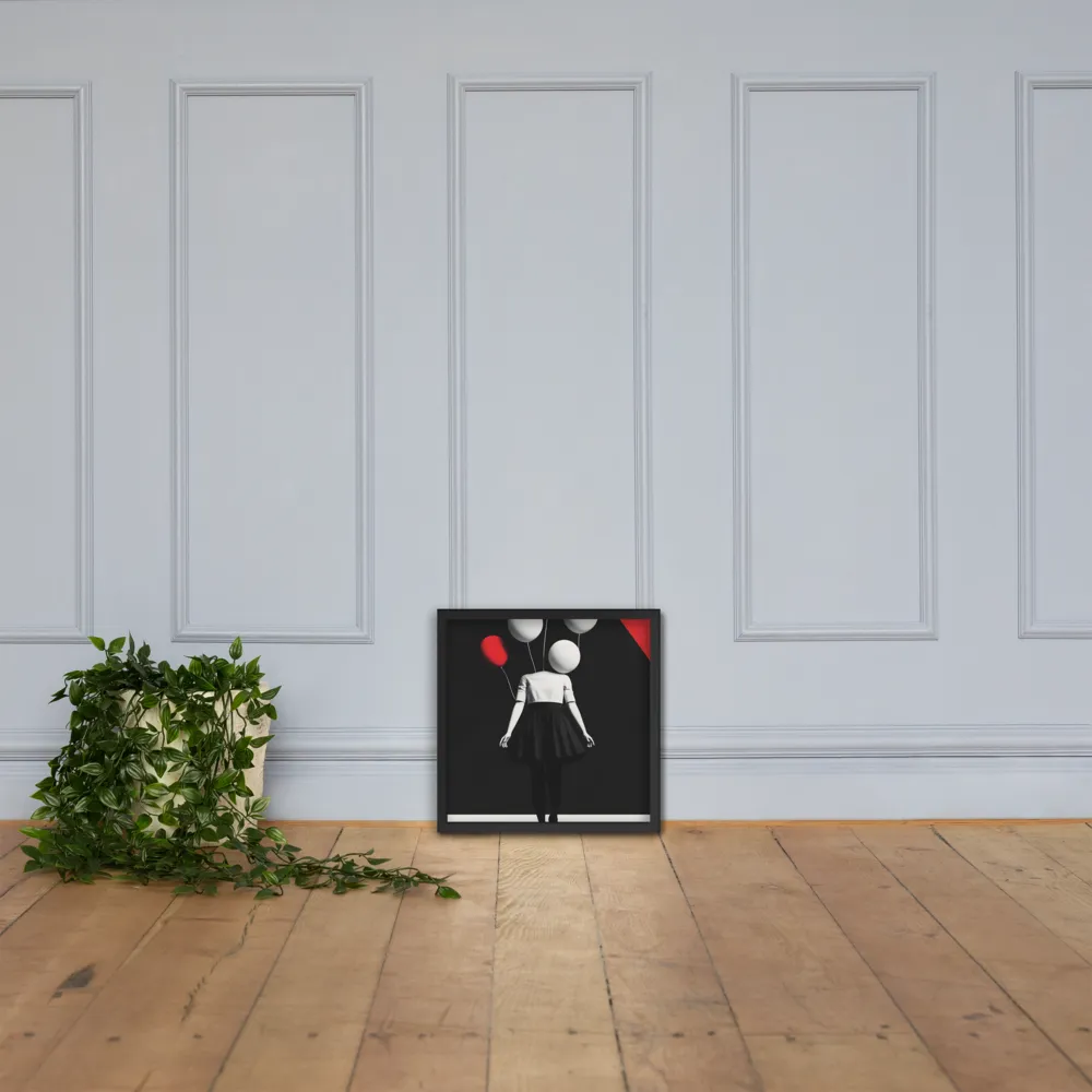 Suspended in Mystery | Poster with Black Frame | 16″×16″