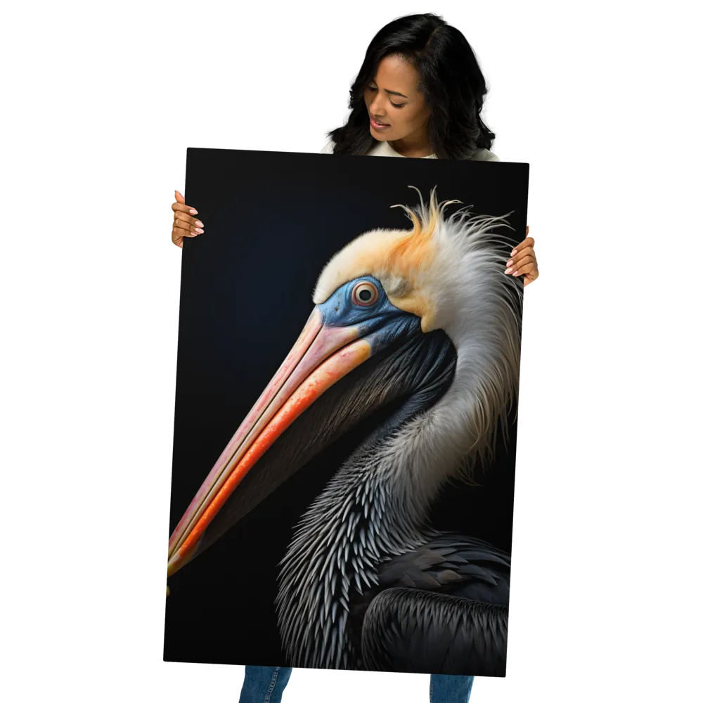 Majestic Portrait of a Pelican | Metal Print | 24″×36″