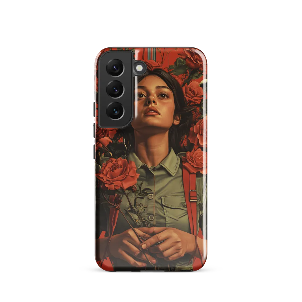 Harmony and Strength: A Portrait Among Roses