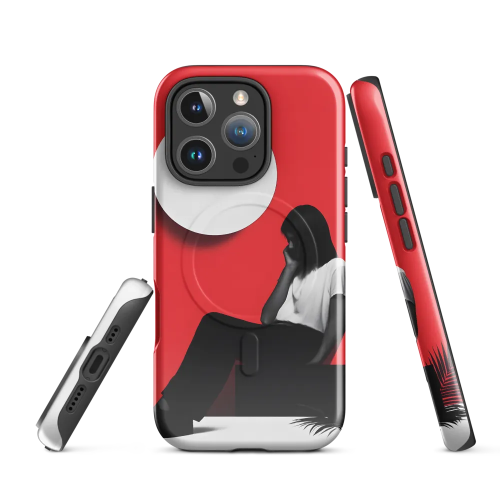 Contemplation in Red | Phone Case |  16 Pro | MagSafe® Tough Case | Glossy