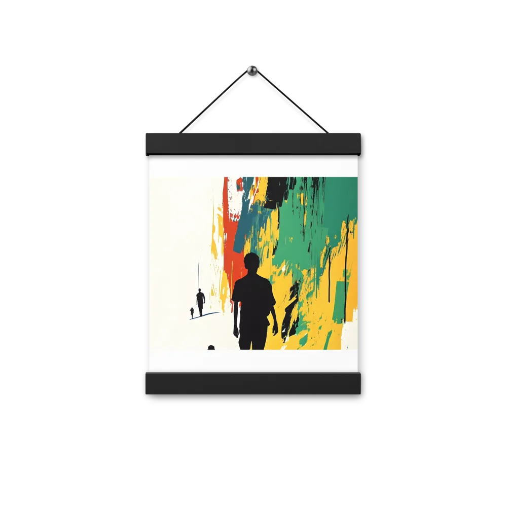 Journey of Silhouettes | Poster With Black Wood Hanger | 8″×10″