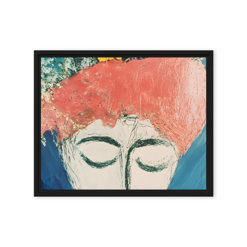 Serenity in Bloom | Canvas with Black Frame | 16″×20″