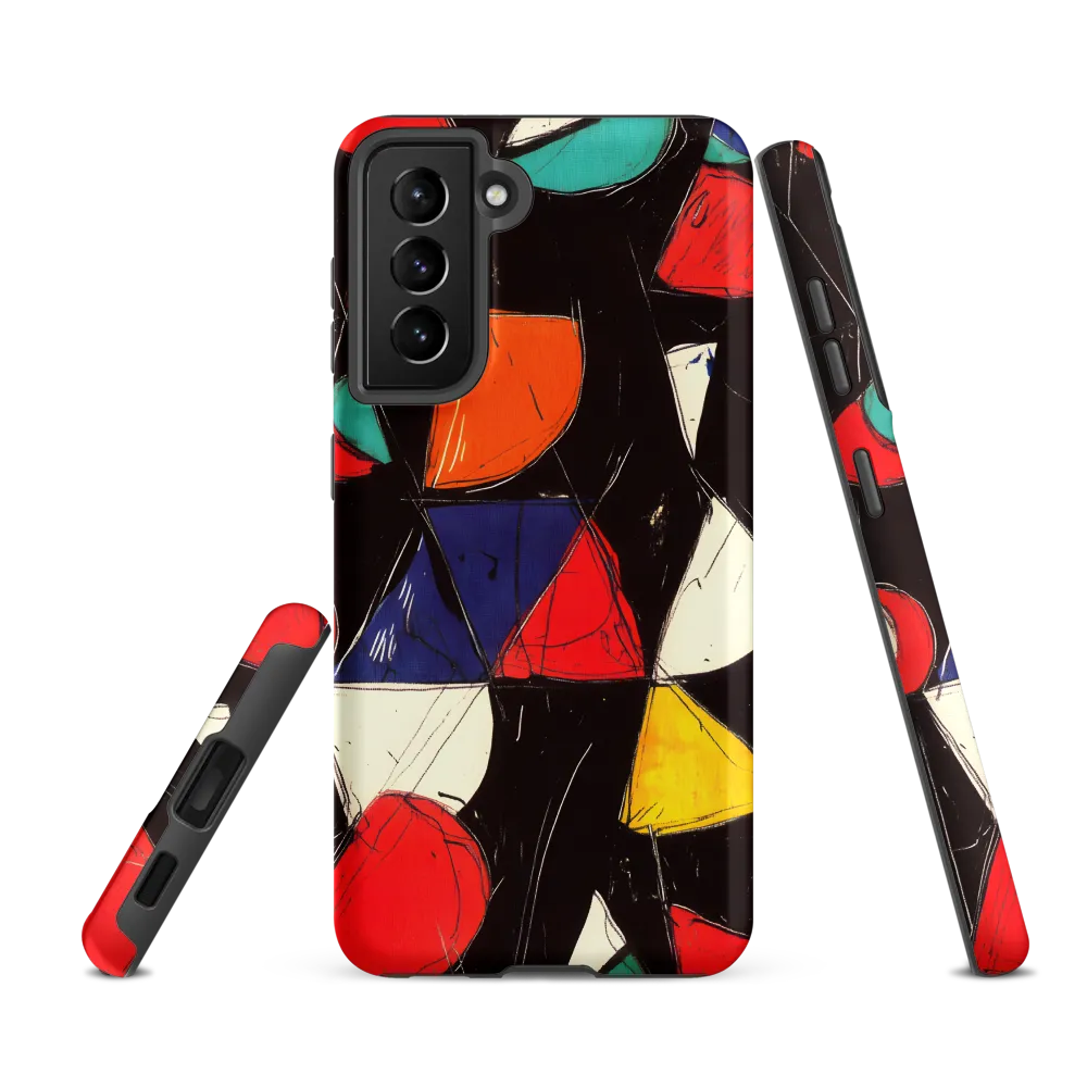 Vibrant Geometric Symphony | Phone Case |  S21 FE | Tough Case | Matte