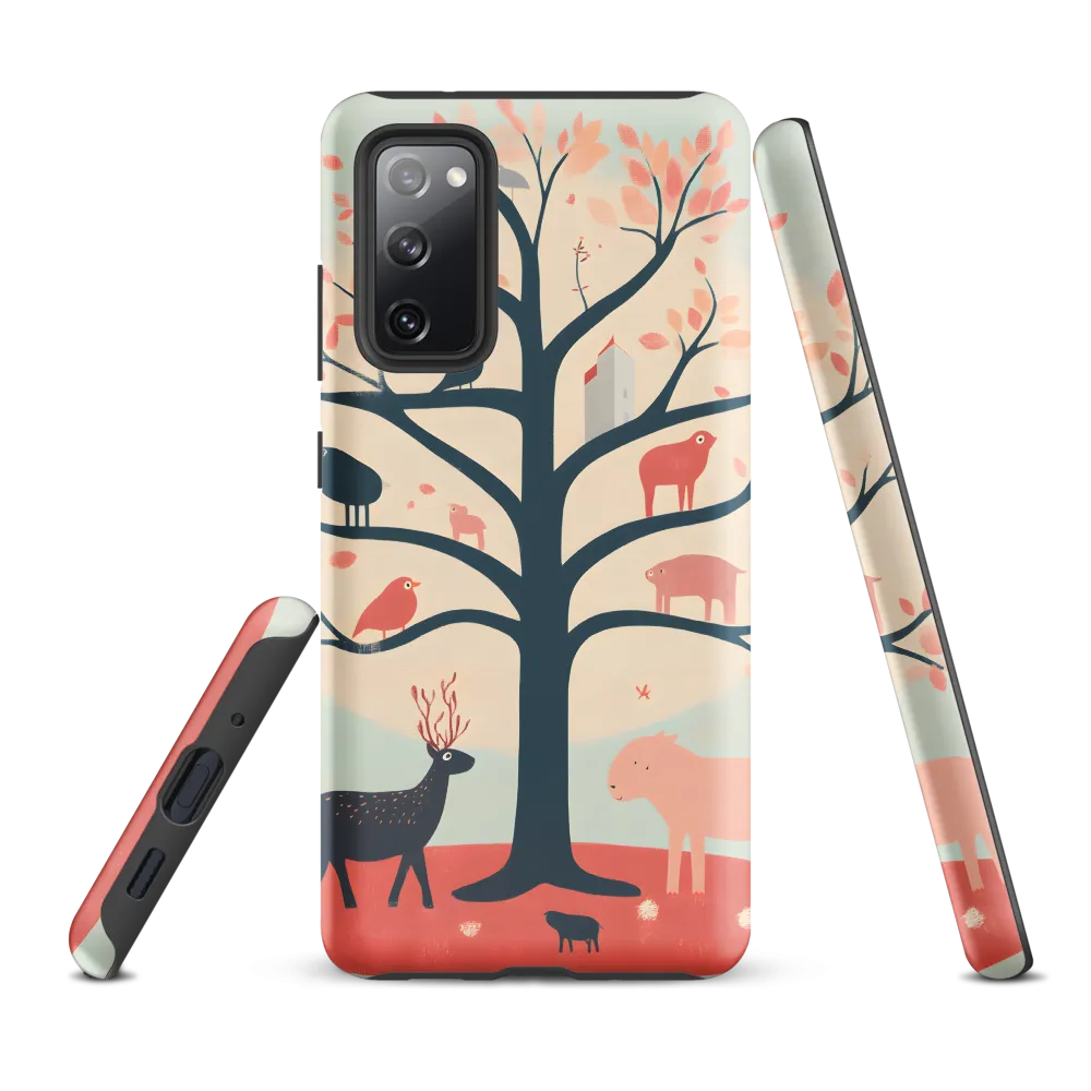Whimsical Tree with Playful Creatures