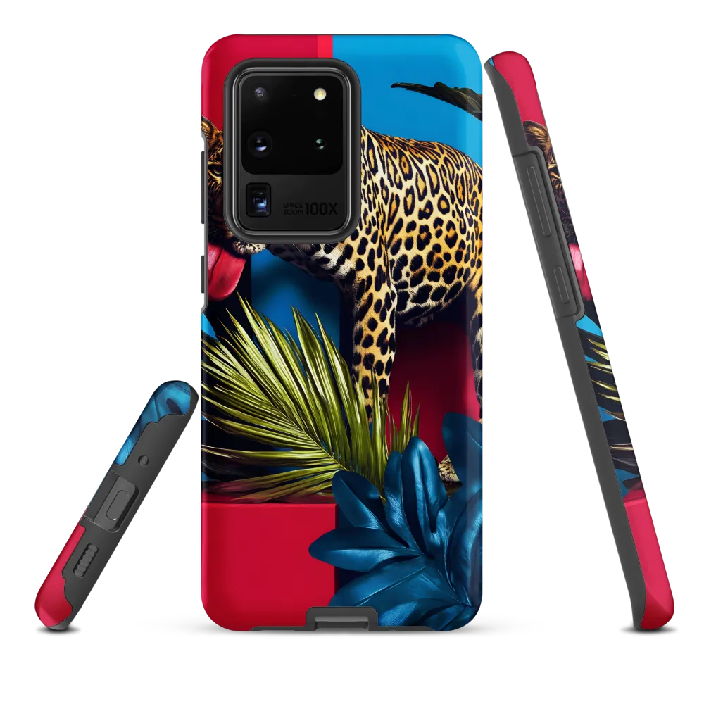 Playful Leopard in Vibrant Paradise
