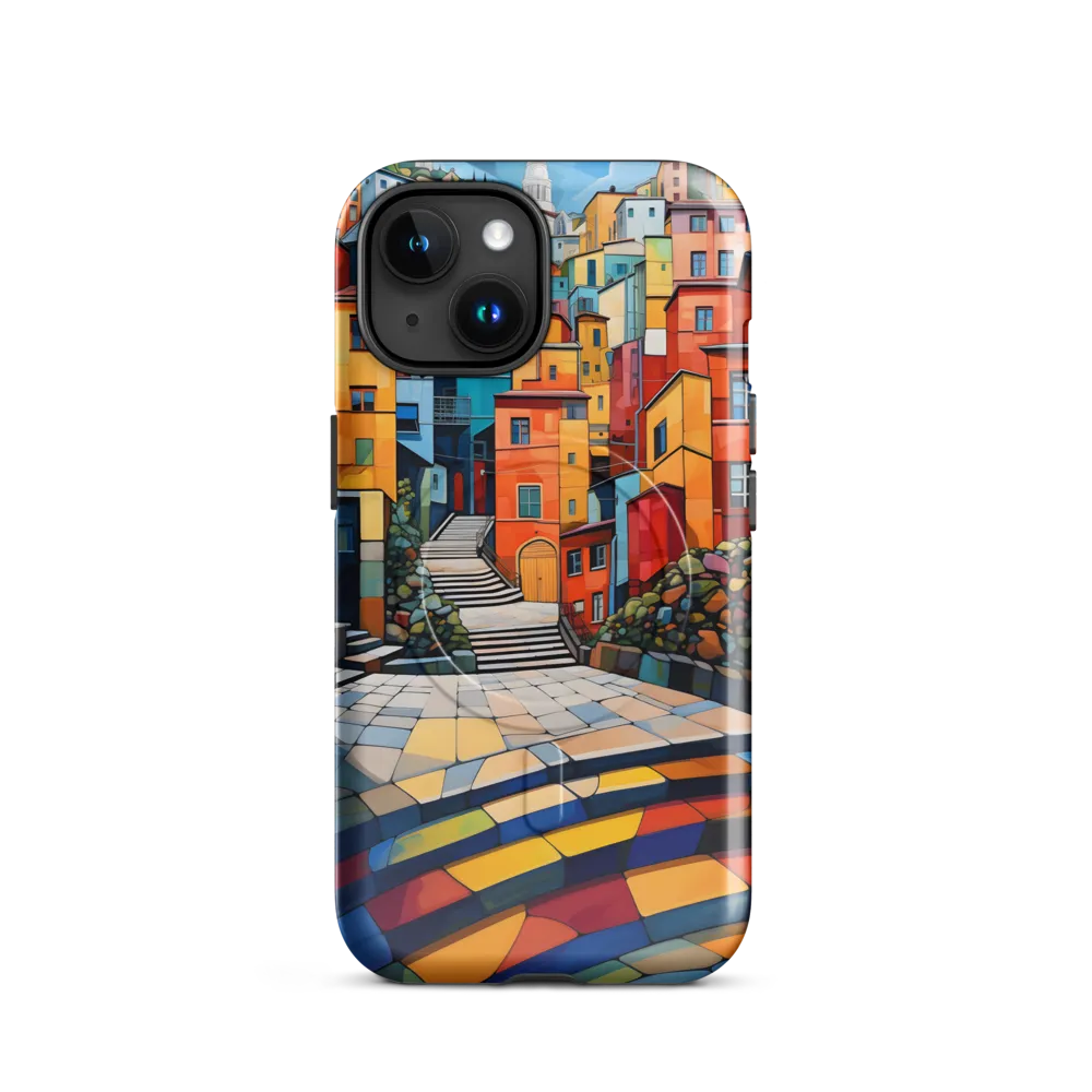 Vibrant Village: A Cubist Journey