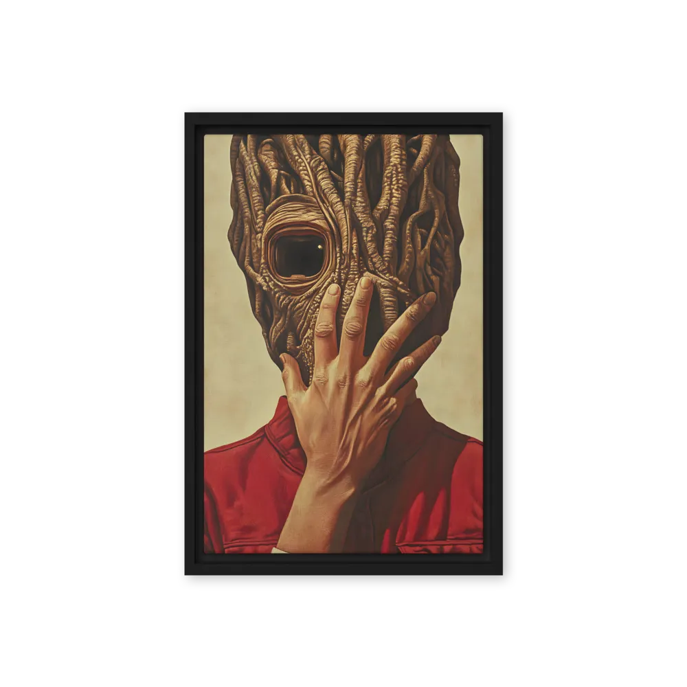 The Mask of Roots | Canvas with Black Frame | 12″×18″