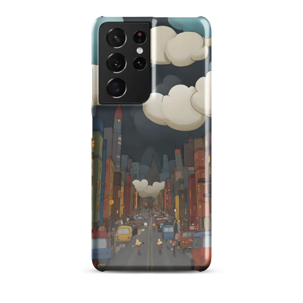 Urban Symphony: A City Awakens at Dusk | Phone Case |  S21 Ultra | Snap Case | Glossy