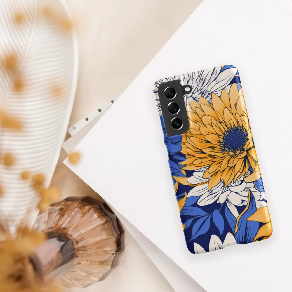 Floral Harmony in Blue and Yellow