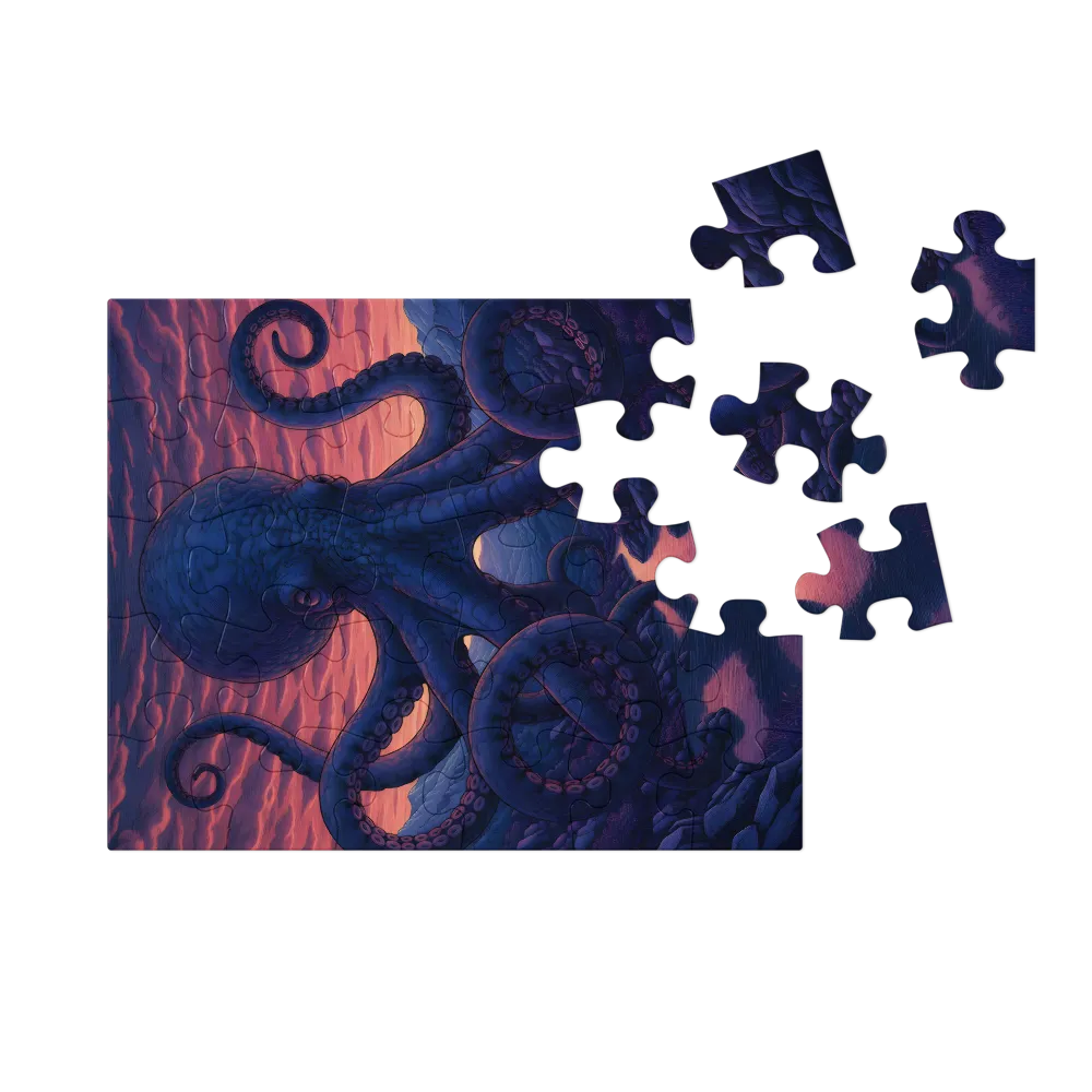 Twilight Octopus 
 Jigsaw Puzzle in Tin Box