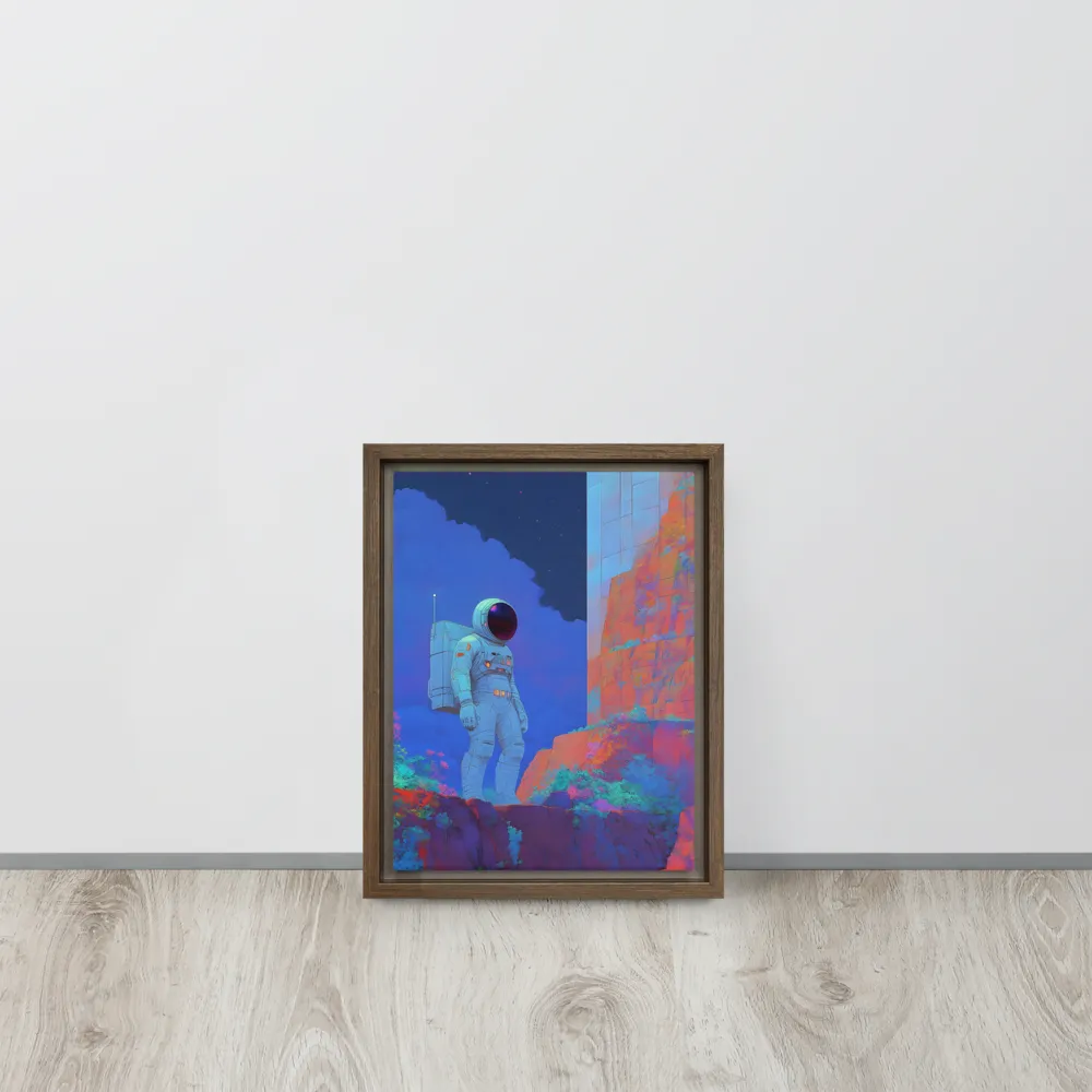 Interstellar Reflections | Canvas with Brown Frame | 9″×12″