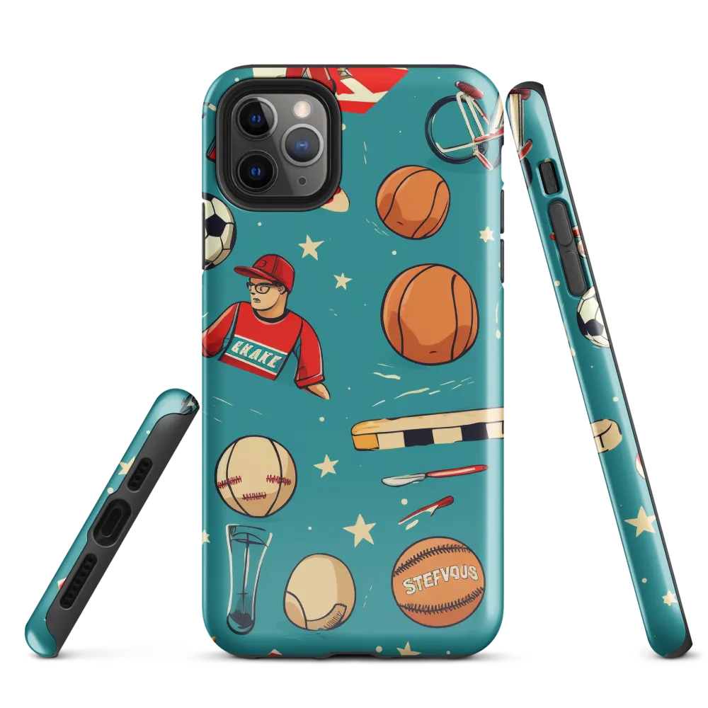 Playful Sports Medley | Phone Case |  11 Pro Max | Tough Case | Glossy