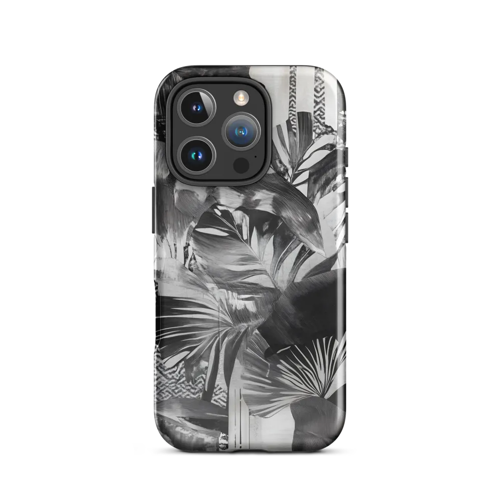 Monochrome Serenity in Tropical Foliage
